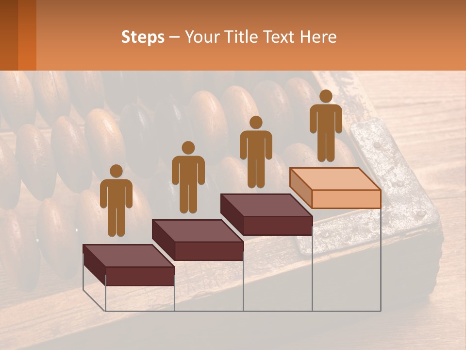 A Wooden Abacusk Sitting On Top Of A Wooden Table PowerPoint Template