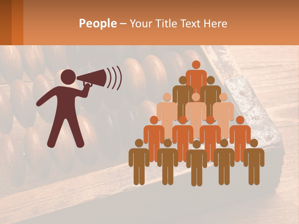 A Wooden Abacusk Sitting On Top Of A Wooden Table PowerPoint Template
