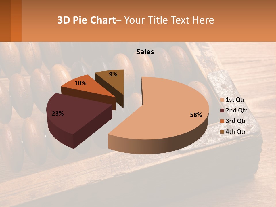 A Wooden Abacusk Sitting On Top Of A Wooden Table PowerPoint Template