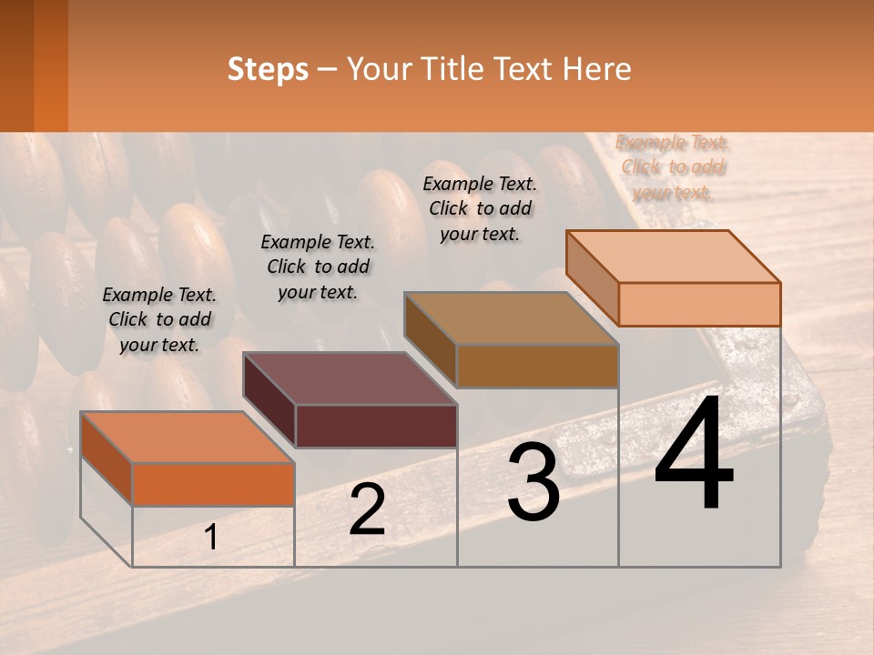A Wooden Abacusk Sitting On Top Of A Wooden Table PowerPoint Template