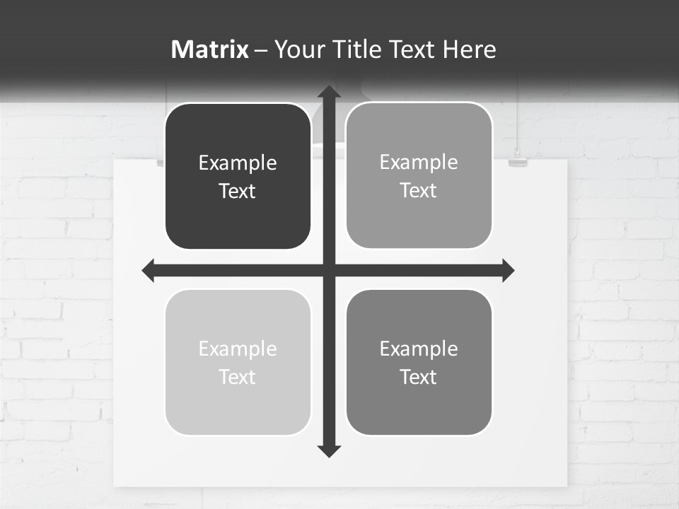 A White Sign Hanging From A Brick Wall PowerPoint Template