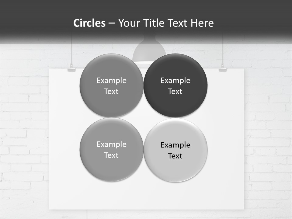 A White Sign Hanging From A Brick Wall PowerPoint Template