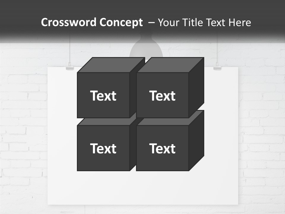 A White Sign Hanging From A Brick Wall PowerPoint Template