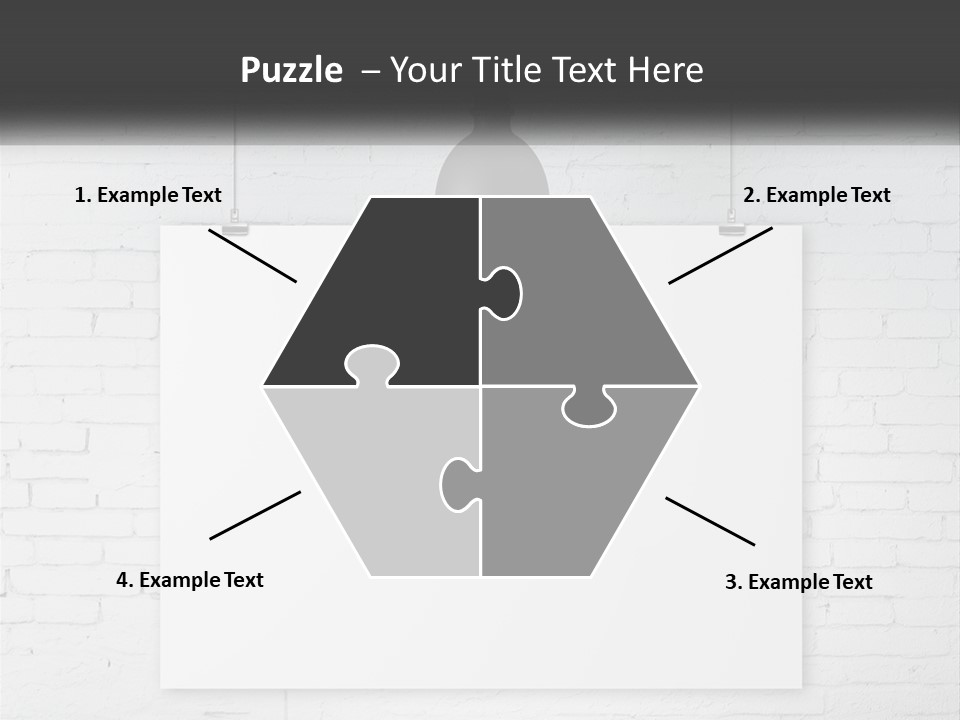 A White Sign Hanging From A Brick Wall PowerPoint Template