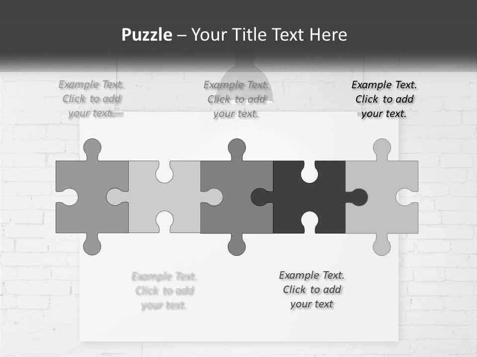 A White Sign Hanging From A Brick Wall PowerPoint Template