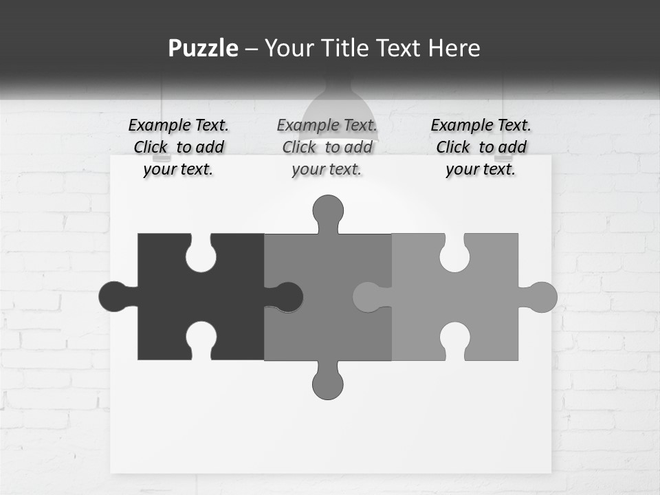 A White Sign Hanging From A Brick Wall PowerPoint Template