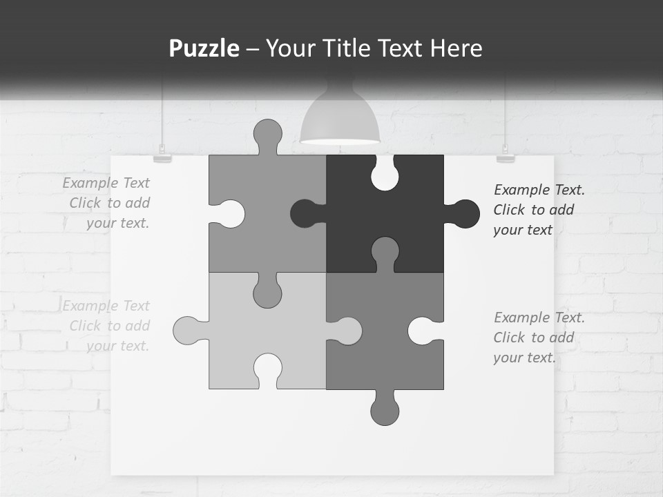 A White Sign Hanging From A Brick Wall PowerPoint Template