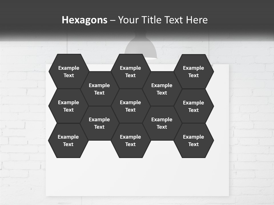 A White Sign Hanging From A Brick Wall PowerPoint Template