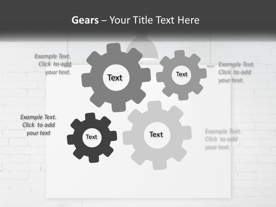 A White Sign Hanging From A Brick Wall PowerPoint Template