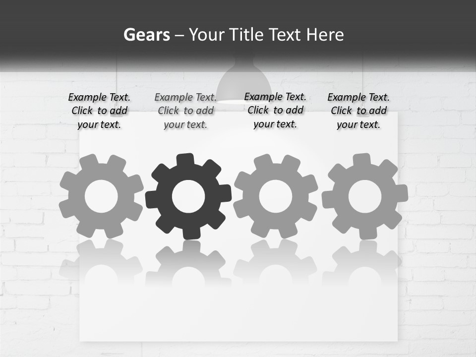 A White Sign Hanging From A Brick Wall PowerPoint Template