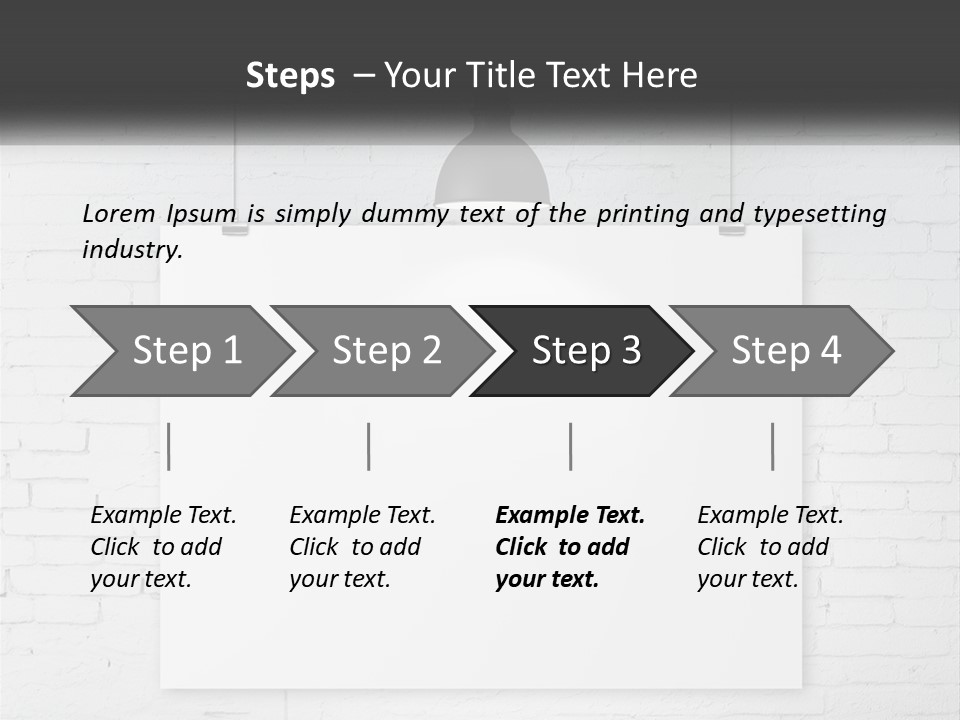 A White Sign Hanging From A Brick Wall PowerPoint Template