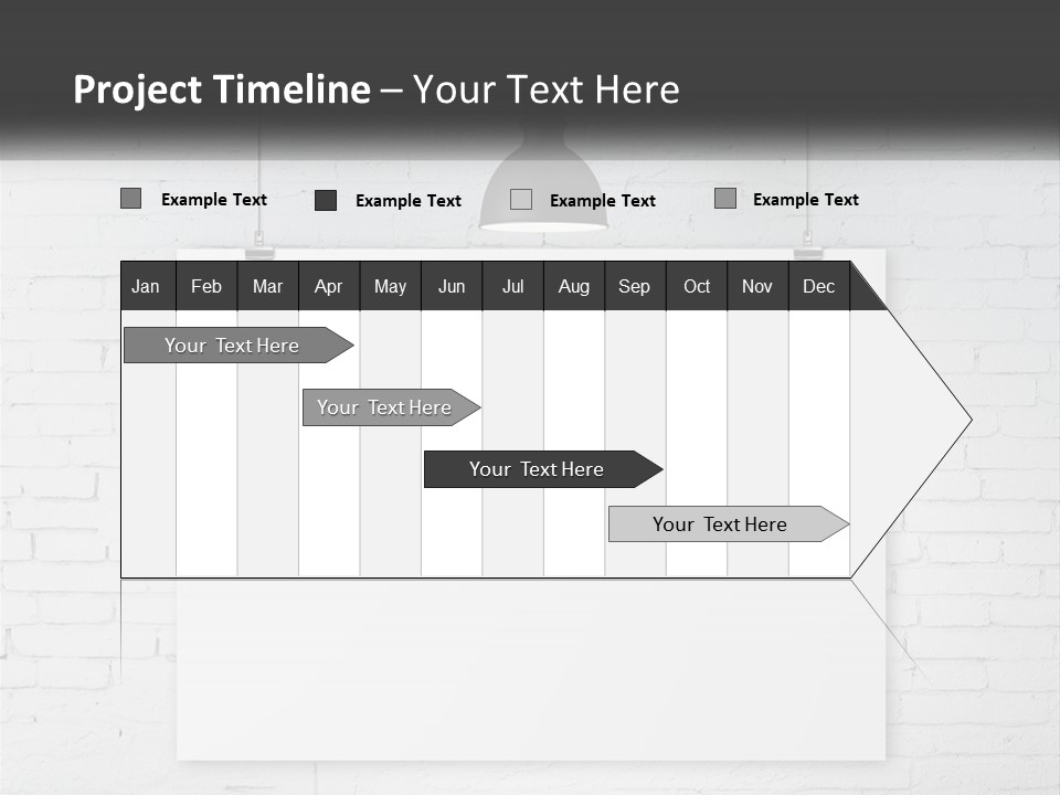 A White Sign Hanging From A Brick Wall PowerPoint Template