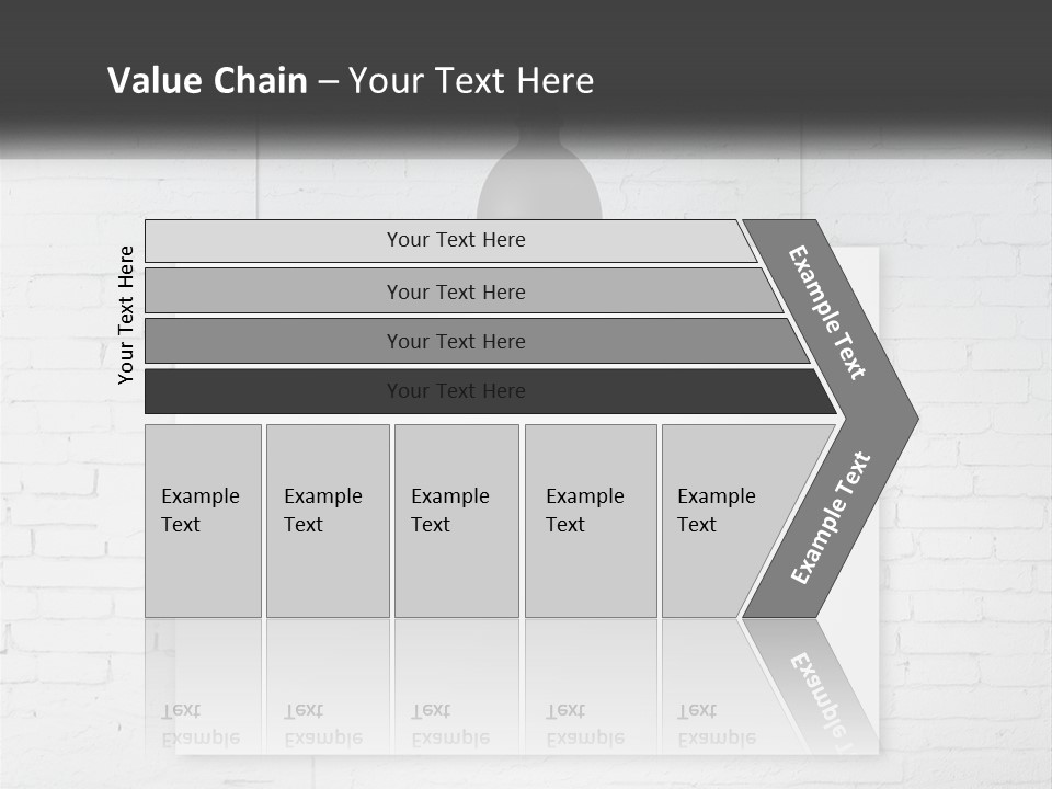 A White Sign Hanging From A Brick Wall PowerPoint Template