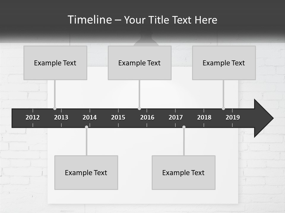 A White Sign Hanging From A Brick Wall PowerPoint Template