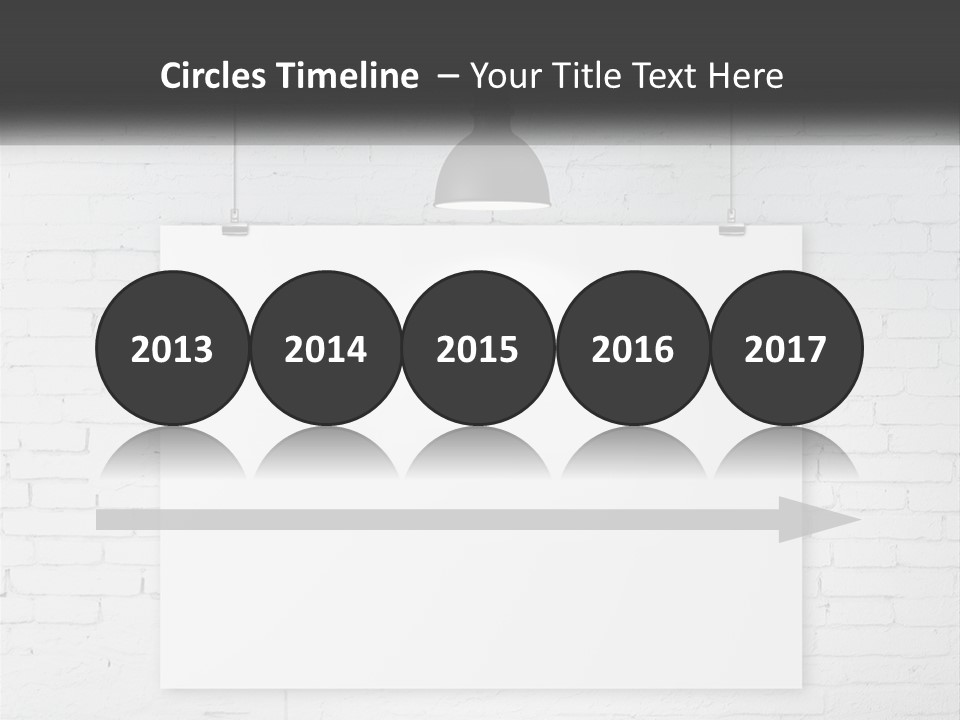 A White Sign Hanging From A Brick Wall PowerPoint Template