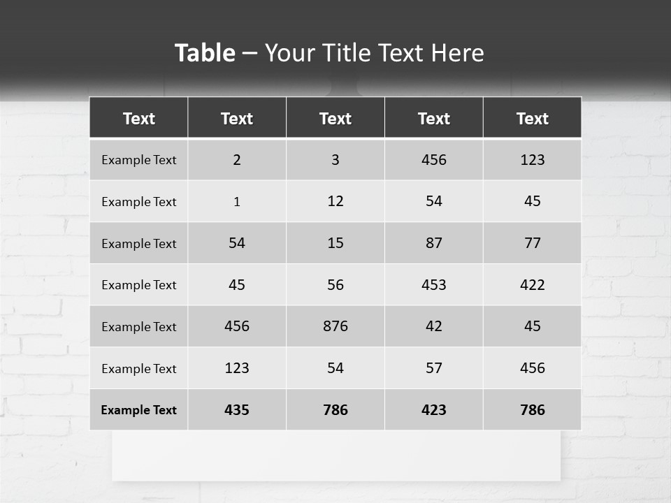 A White Sign Hanging From A Brick Wall PowerPoint Template