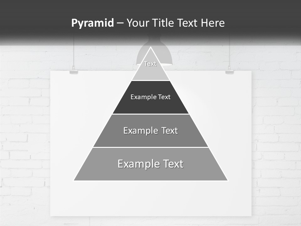 A White Sign Hanging From A Brick Wall PowerPoint Template