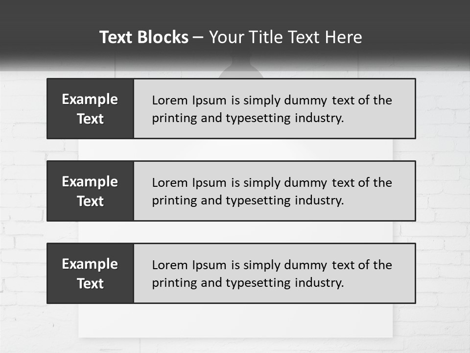 A White Sign Hanging From A Brick Wall PowerPoint Template