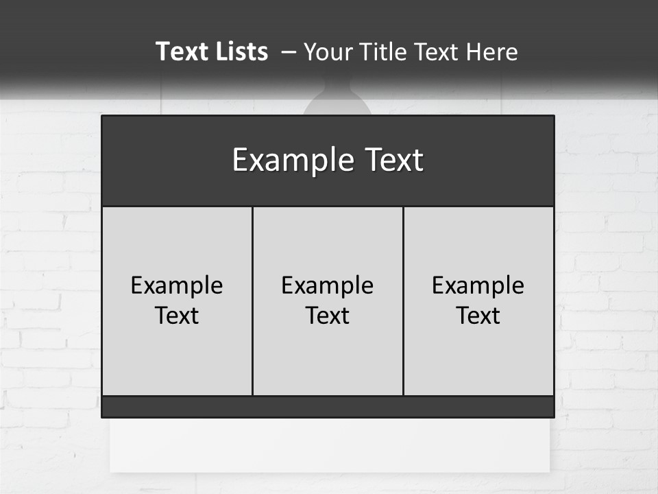 A White Sign Hanging From A Brick Wall PowerPoint Template