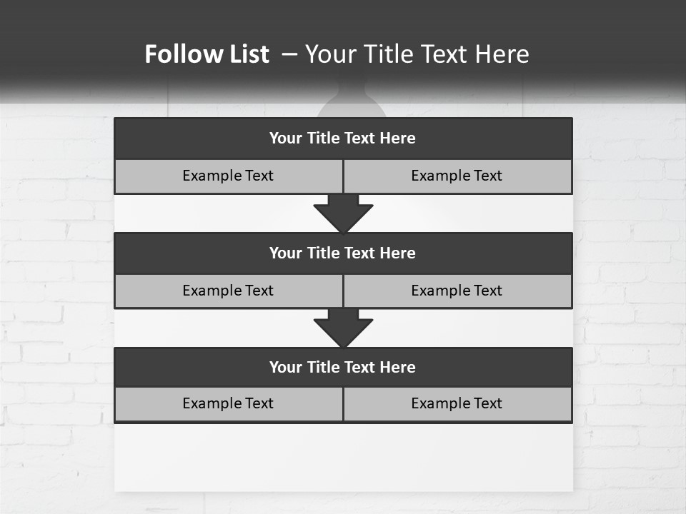 A White Sign Hanging From A Brick Wall PowerPoint Template