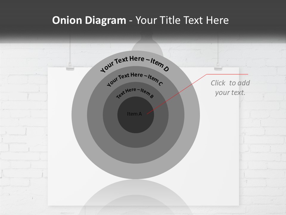 A White Sign Hanging From A Brick Wall PowerPoint Template