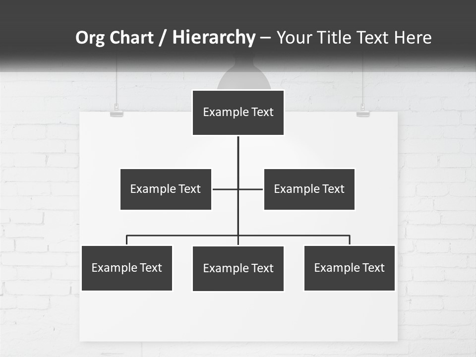 A White Sign Hanging From A Brick Wall PowerPoint Template