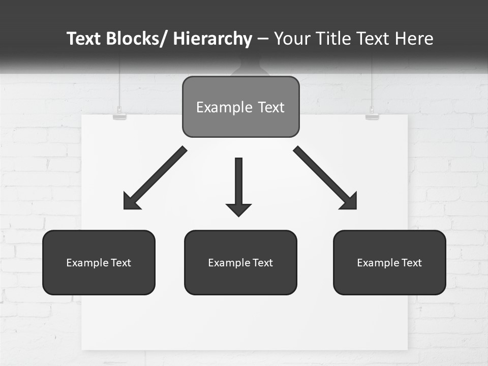 A White Sign Hanging From A Brick Wall PowerPoint Template