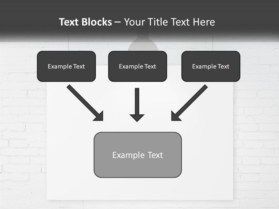 A White Sign Hanging From A Brick Wall PowerPoint Template