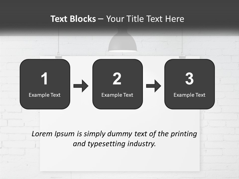 A White Sign Hanging From A Brick Wall PowerPoint Template