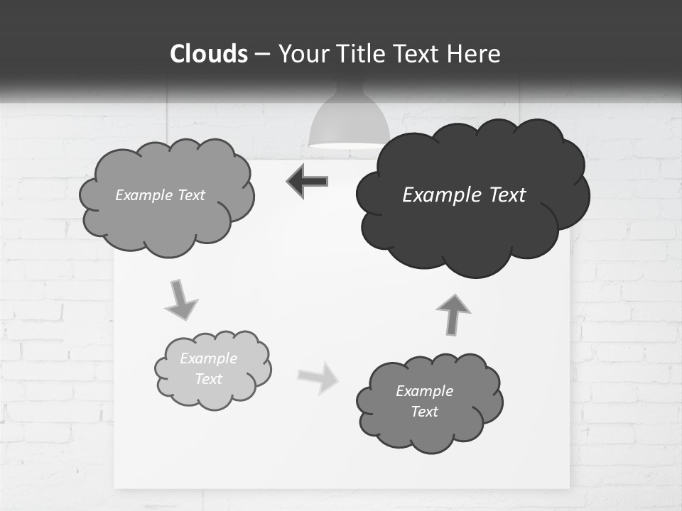 A White Sign Hanging From A Brick Wall PowerPoint Template