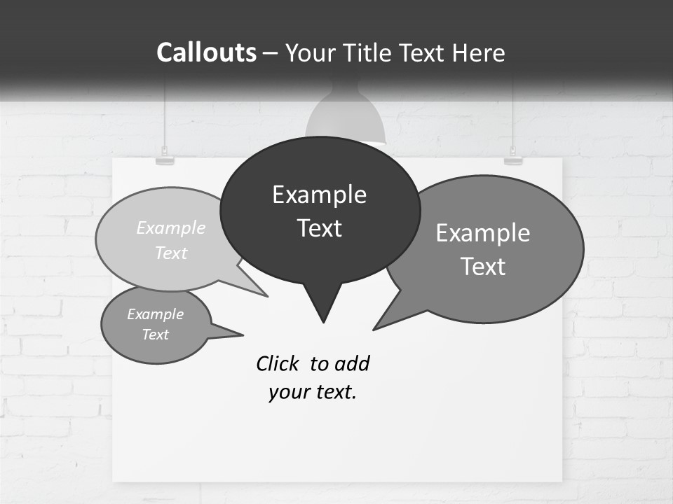 A White Sign Hanging From A Brick Wall PowerPoint Template