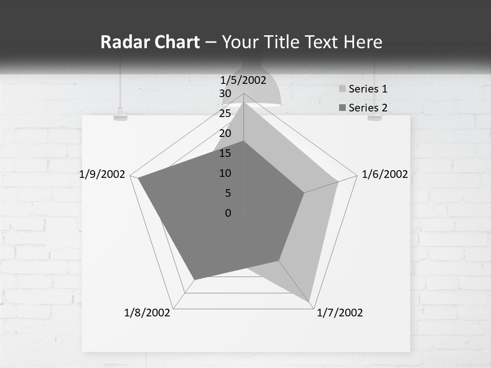 A White Sign Hanging From A Brick Wall PowerPoint Template