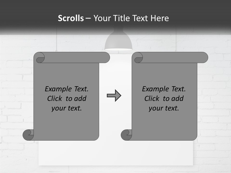 A White Sign Hanging From A Brick Wall PowerPoint Template