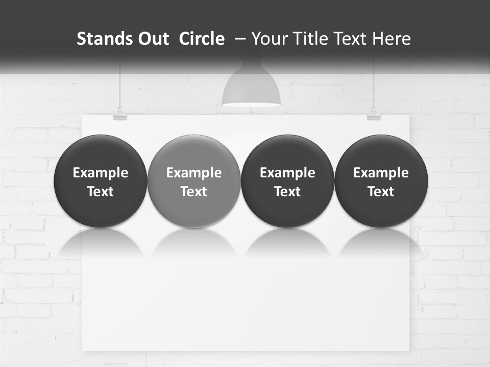 A White Sign Hanging From A Brick Wall PowerPoint Template