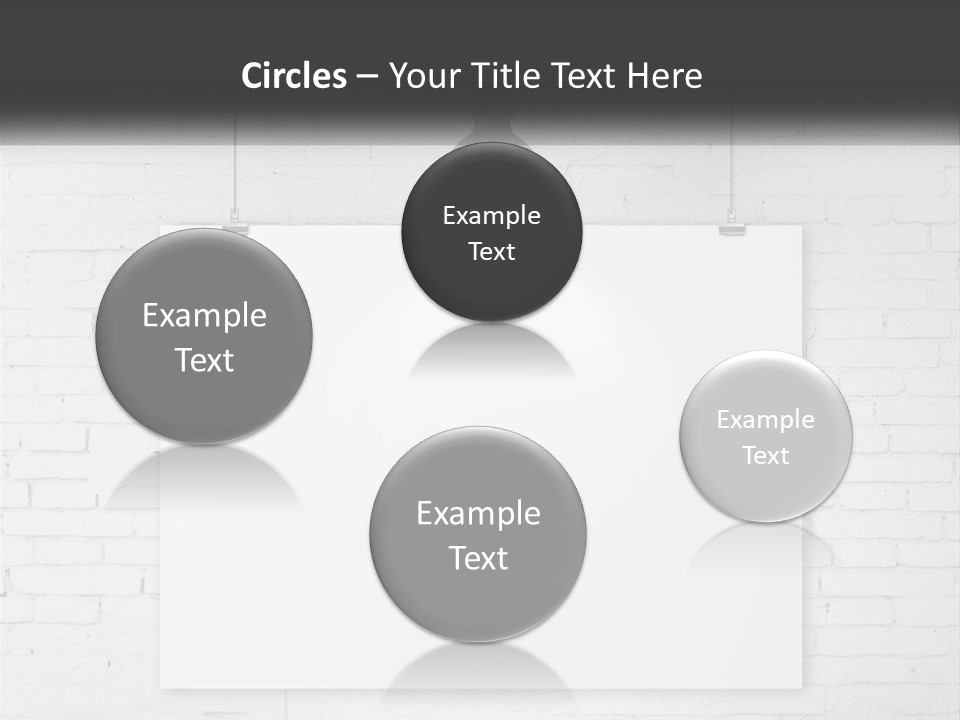 A White Sign Hanging From A Brick Wall PowerPoint Template