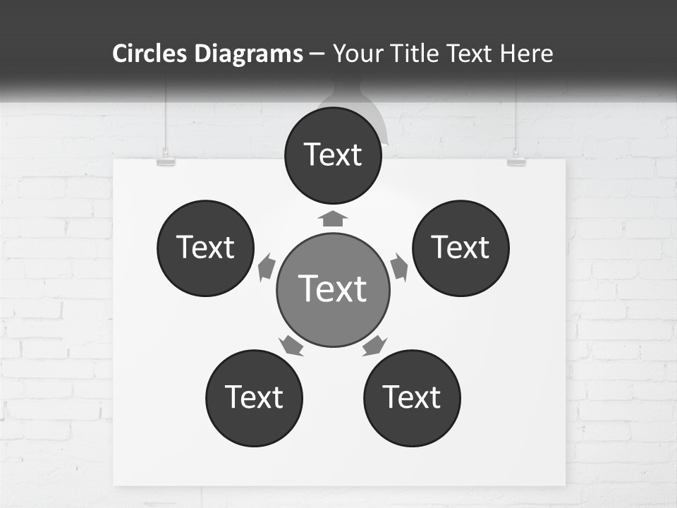 A White Sign Hanging From A Brick Wall PowerPoint Template