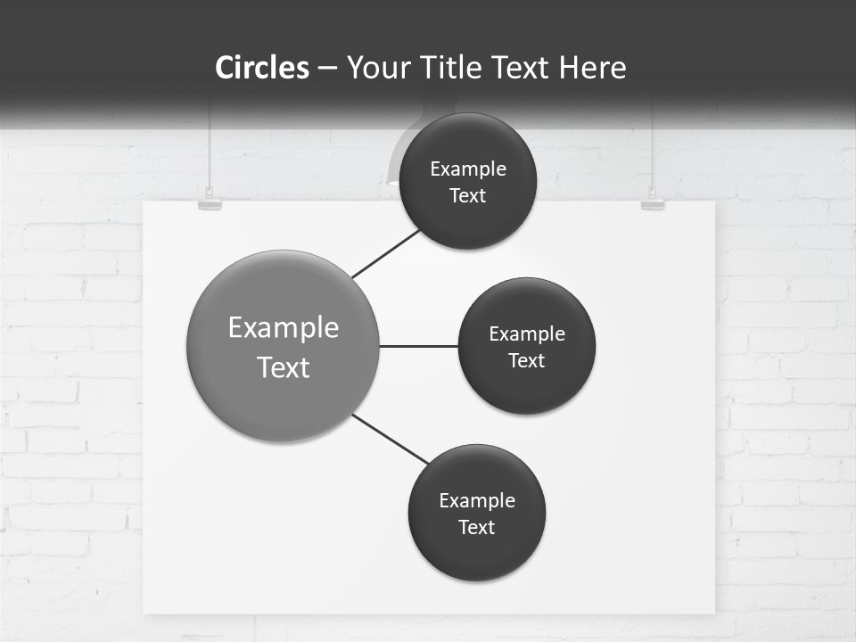 A White Sign Hanging From A Brick Wall PowerPoint Template