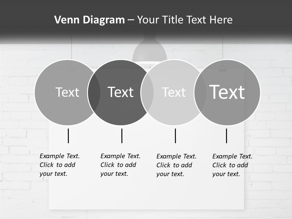 A White Sign Hanging From A Brick Wall PowerPoint Template