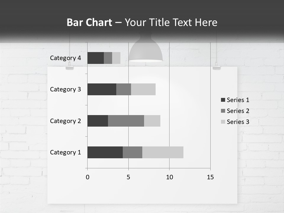 A White Sign Hanging From A Brick Wall PowerPoint Template