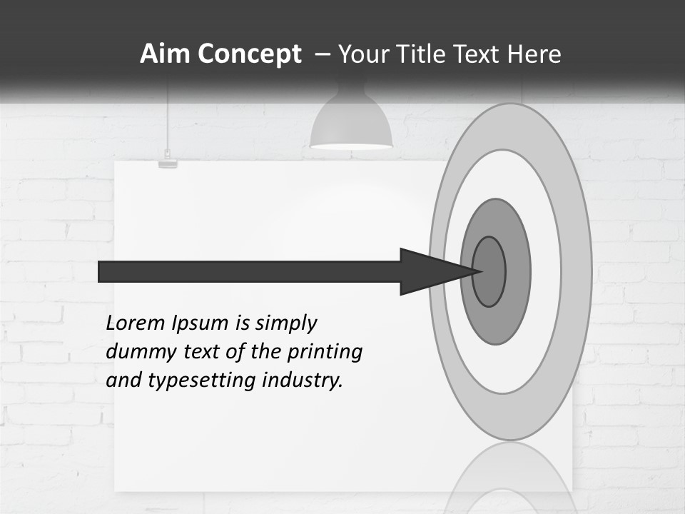 A White Sign Hanging From A Brick Wall PowerPoint Template