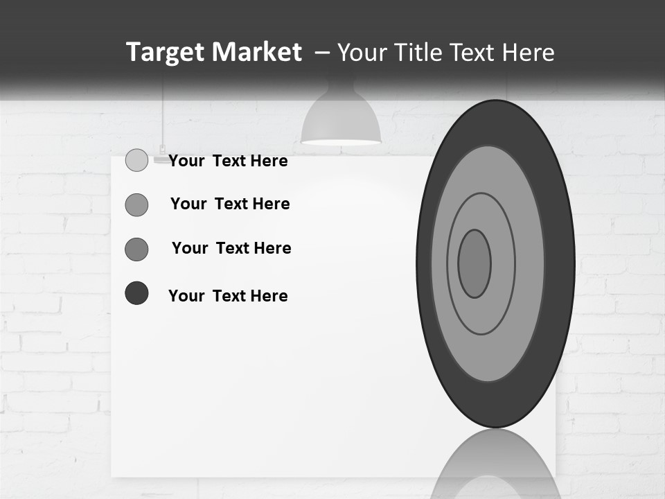 A White Sign Hanging From A Brick Wall PowerPoint Template