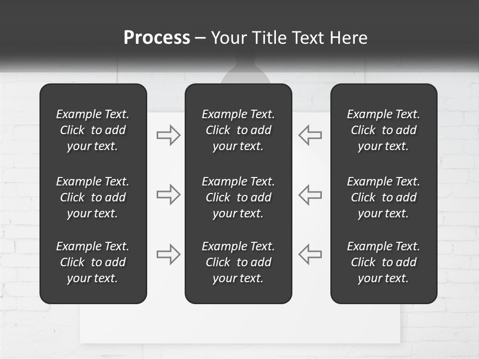 A White Sign Hanging From A Brick Wall PowerPoint Template