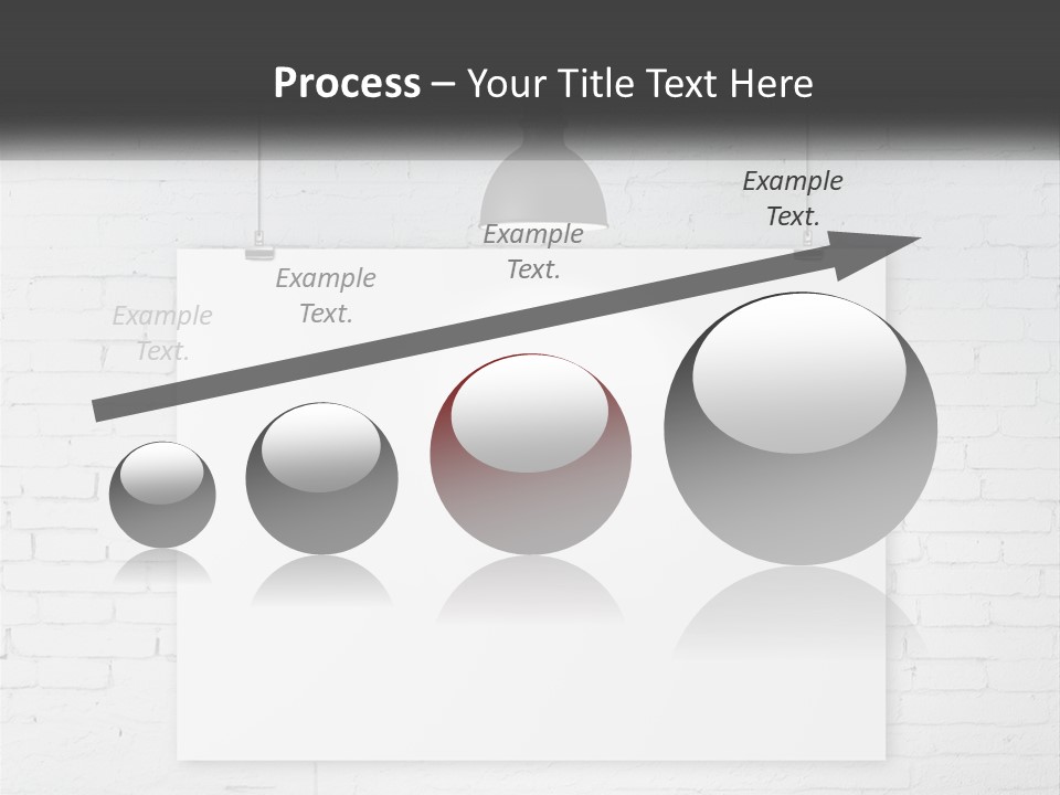 A White Sign Hanging From A Brick Wall PowerPoint Template