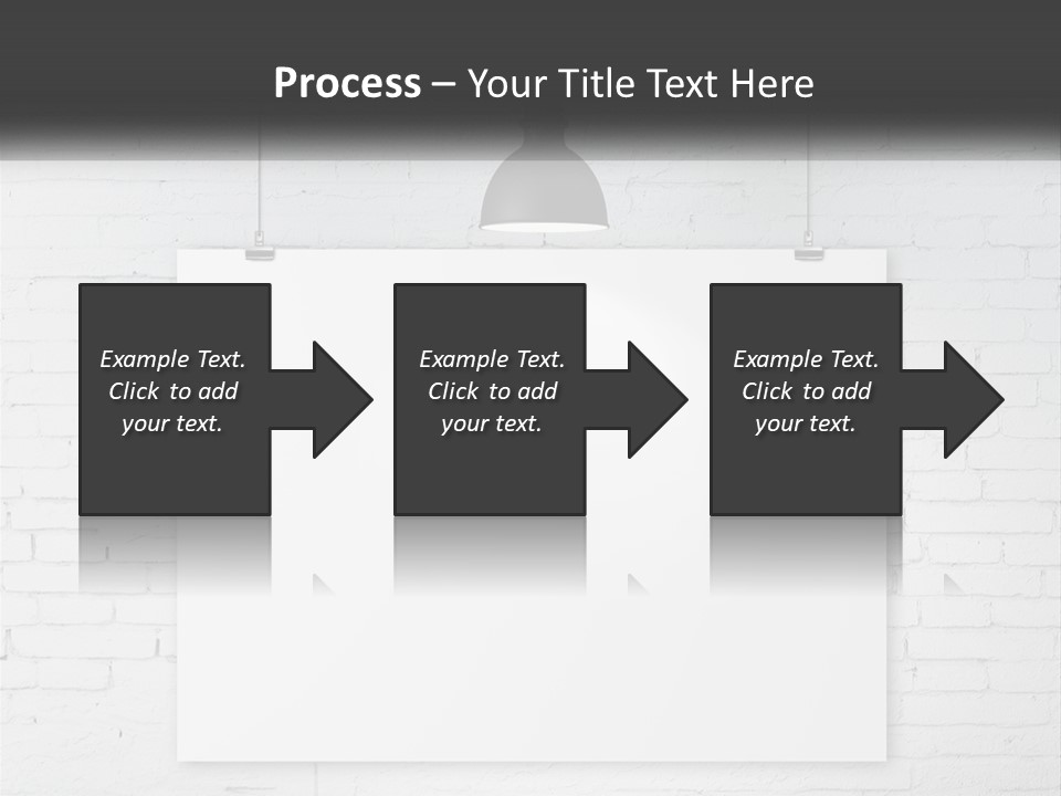 A White Sign Hanging From A Brick Wall PowerPoint Template