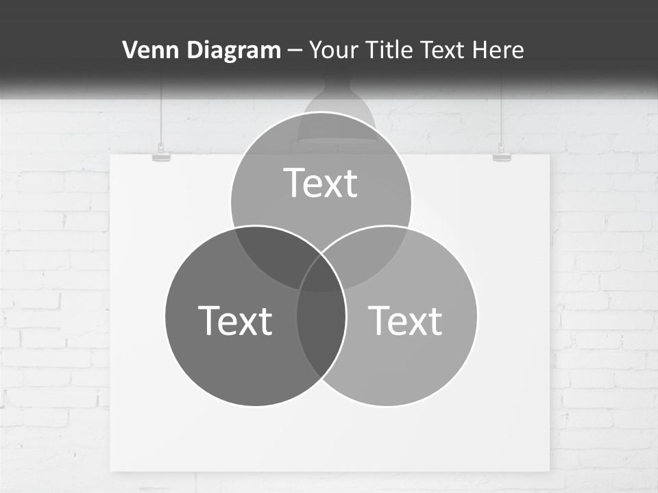 A White Sign Hanging From A Brick Wall PowerPoint Template