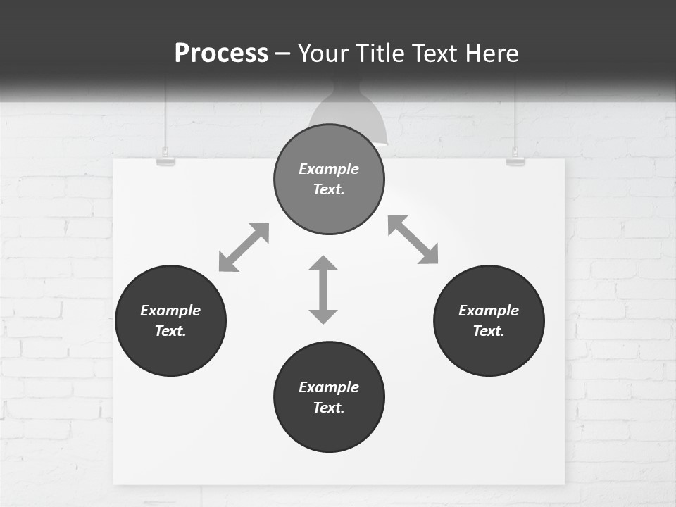 A White Sign Hanging From A Brick Wall PowerPoint Template