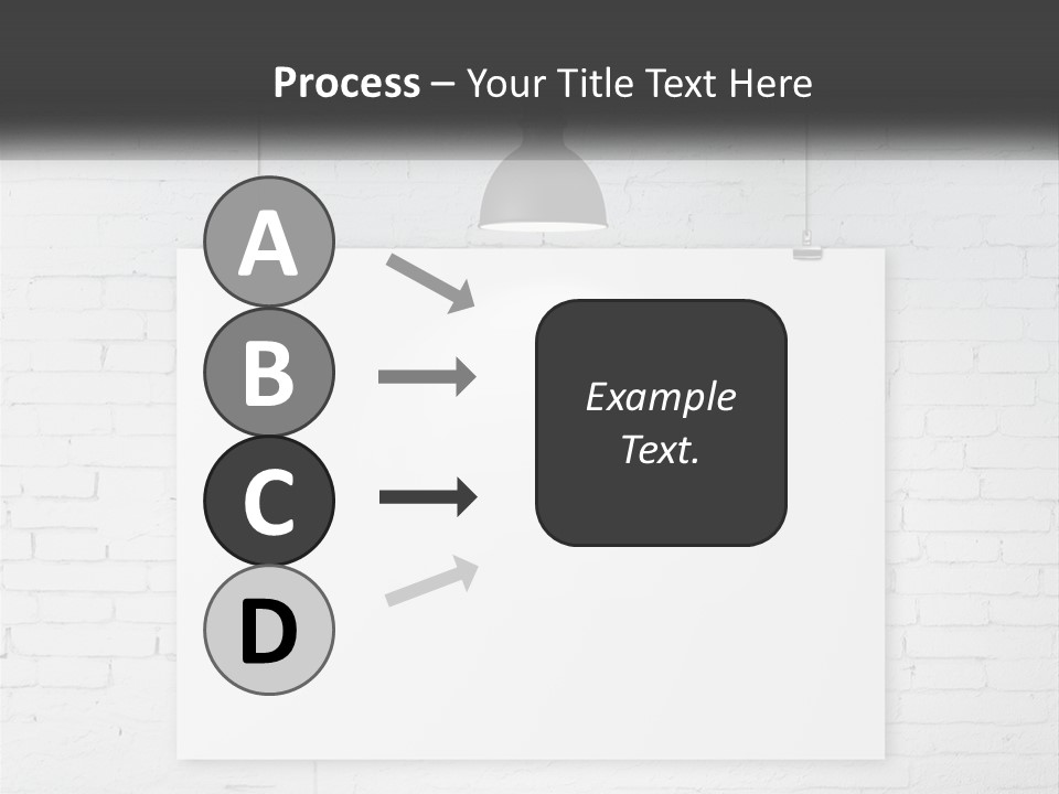 A White Sign Hanging From A Brick Wall PowerPoint Template