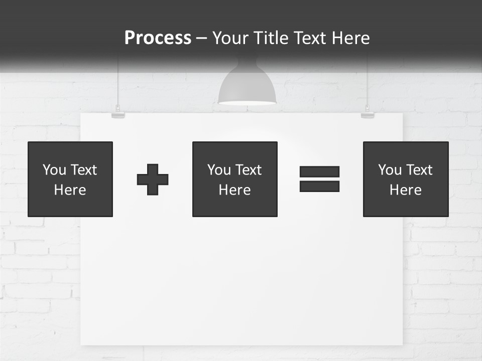 A White Sign Hanging From A Brick Wall PowerPoint Template