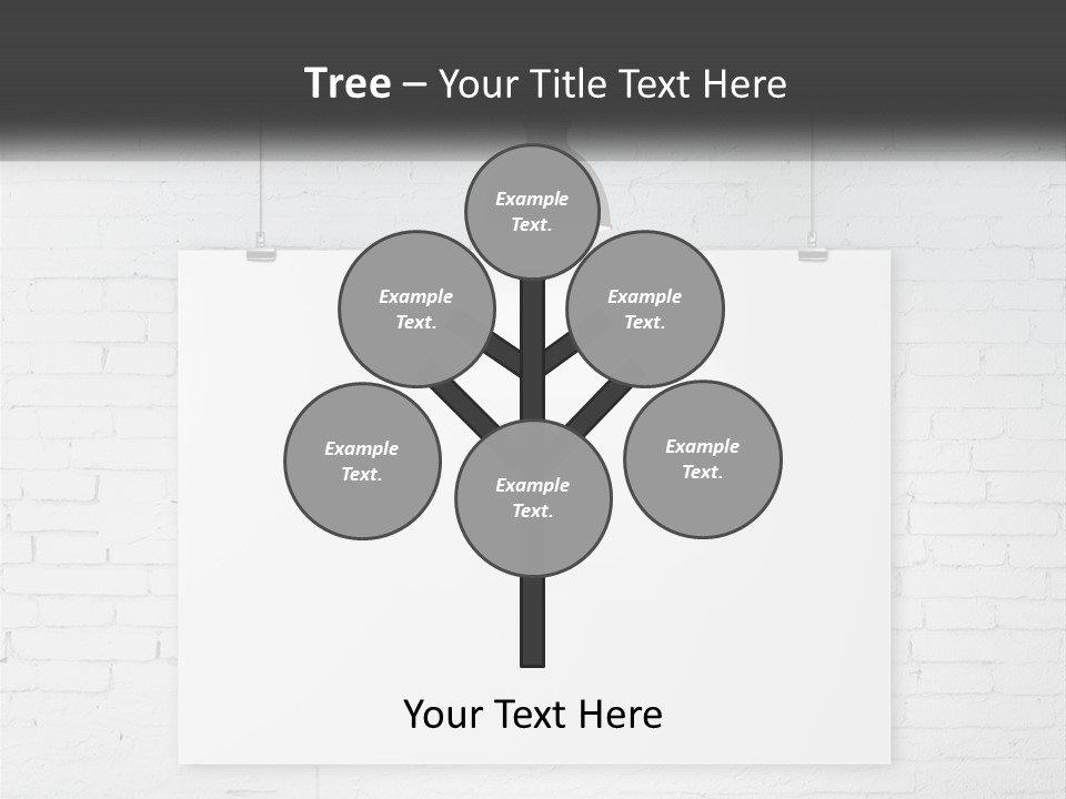 A White Sign Hanging From A Brick Wall PowerPoint Template