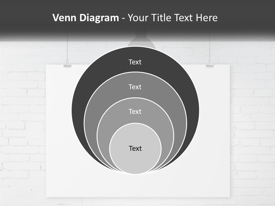 A White Sign Hanging From A Brick Wall PowerPoint Template